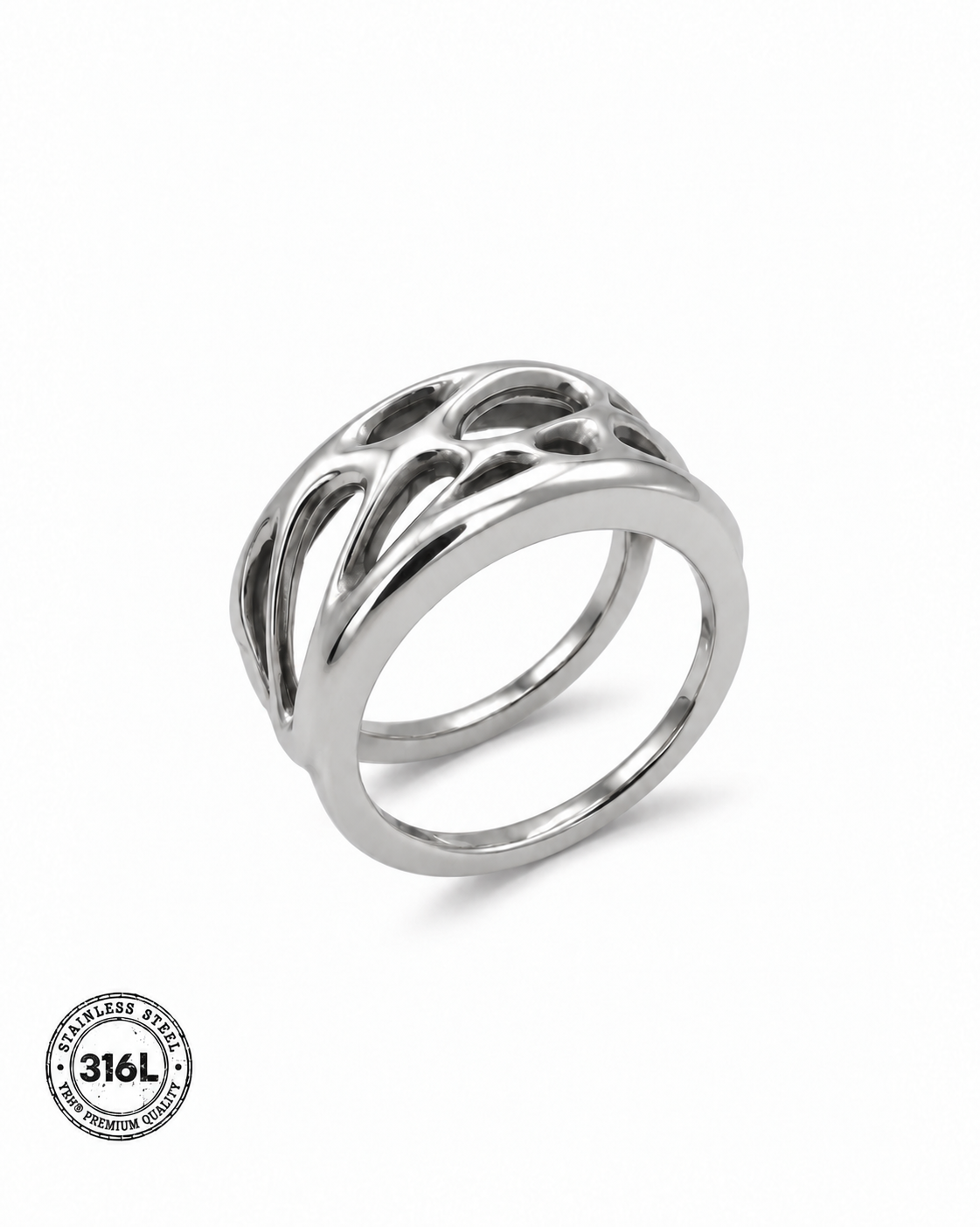 YRH® 01 Ring Jacket in 316L stainless steel — smart ring jacket for Oura Gen 5, by yoreh®