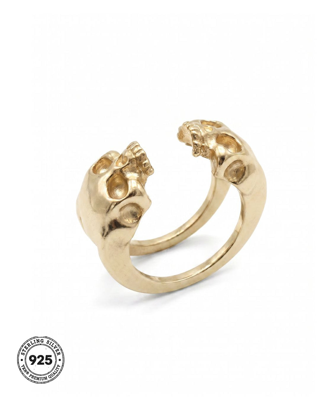 YRH® 03 Ring Jacket in recycled 925 silver in 18k gold, smart ring jacket, compatible with Oura and RingConn, by yoreh®